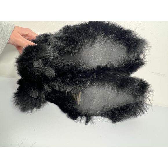 Jeffrey Campbell Black Faux Fur Fluff Pump Heels Women’s Size 6 NWOB - Picture 7 of 8